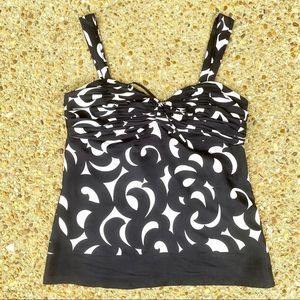 Ann Taylor Silk Blue & White Tank Top Size 6